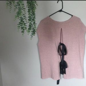 Super cute pink anthropology open back tie.